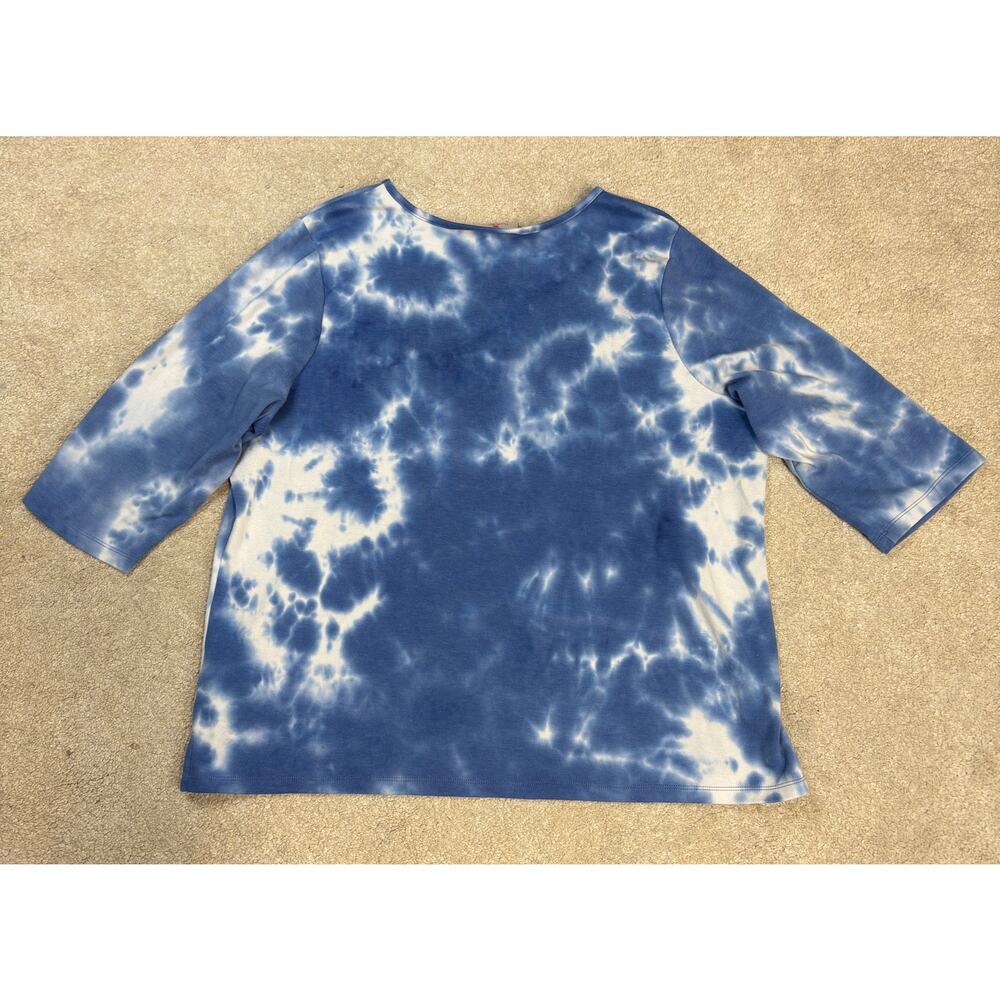 Quacker Factor Tie-Dye Bejeweled Ghost 3/4 Sleeve Shirt Size XL - Picture 2 of 7